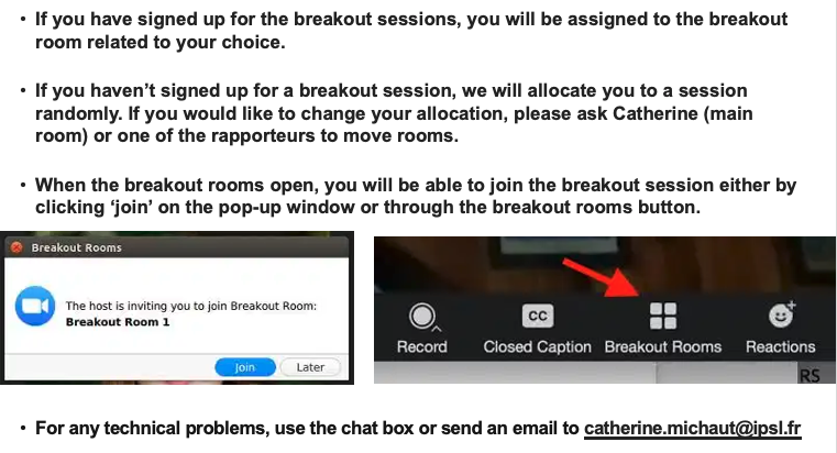 Break out rooms 