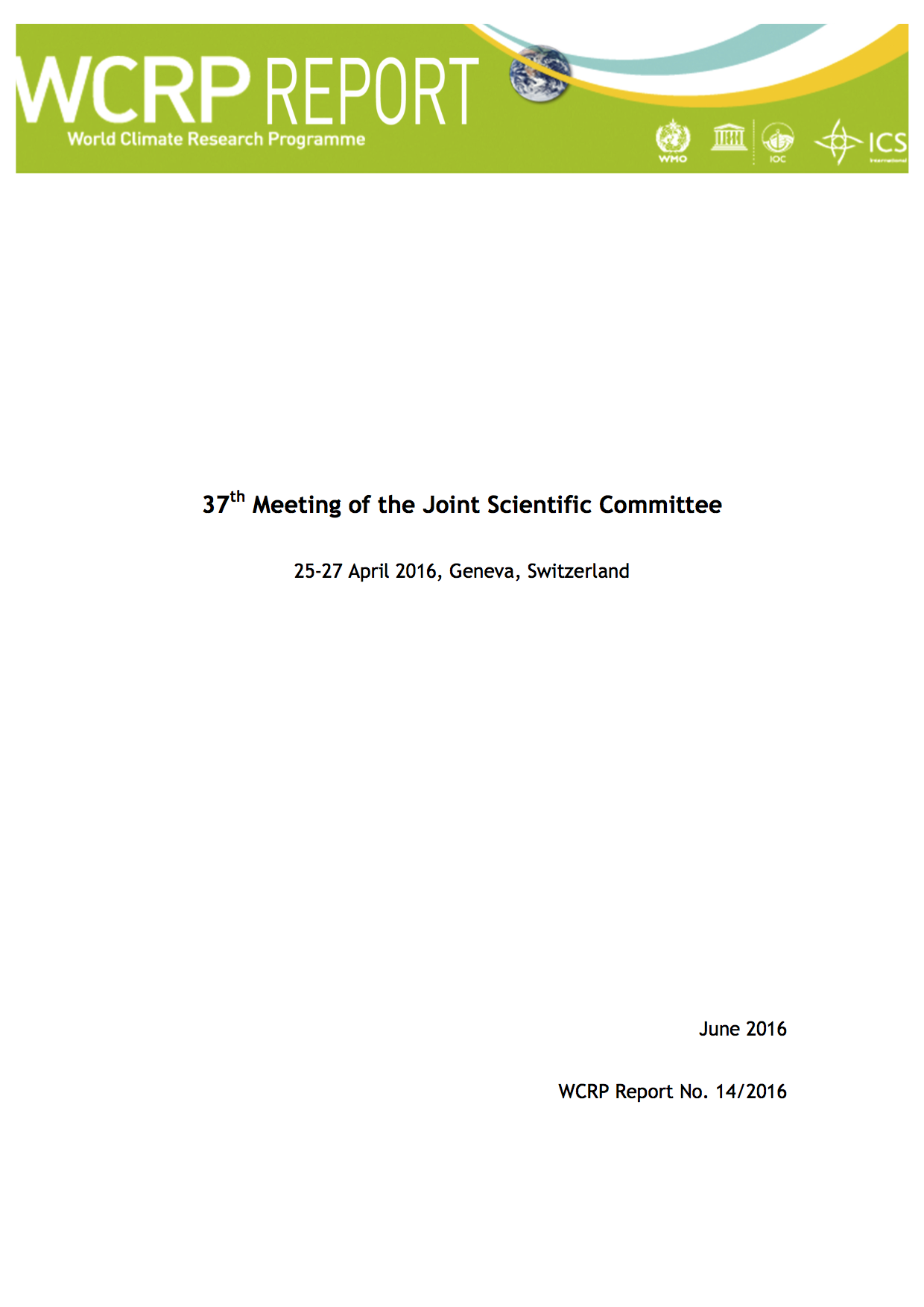 37th Session of the Joint Scientific Committee