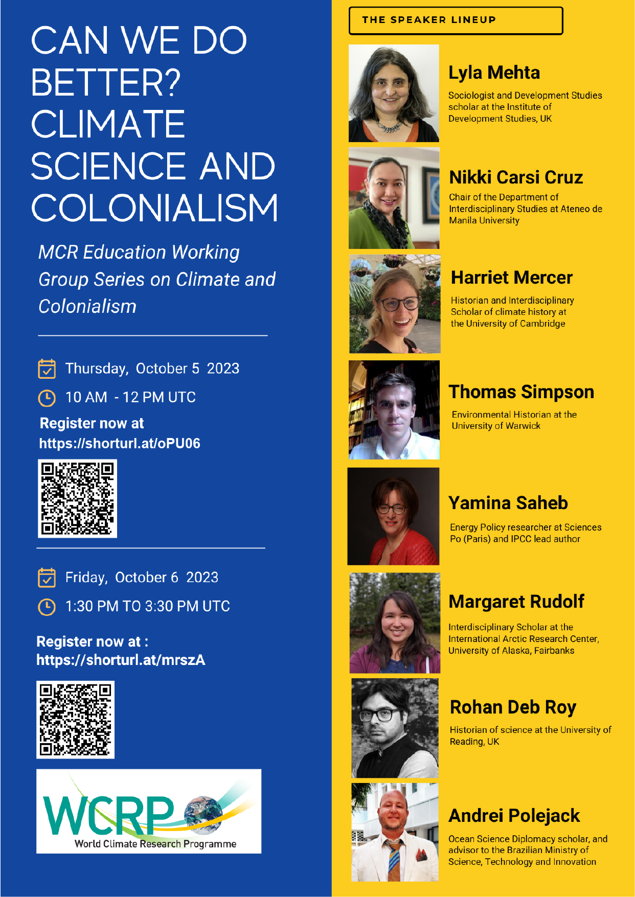 MCR Education Working Group Series on Climate and Colonialism
